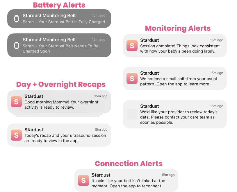 Project Stardust app alerts